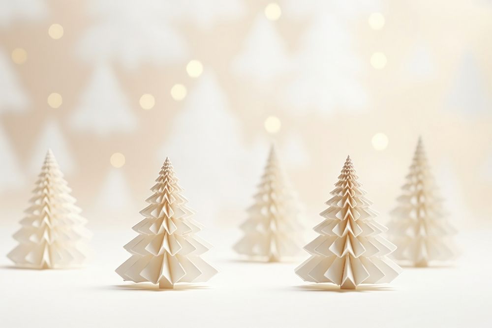 White paper Christmas trees christmas christmas tree celebration. AI generated Image by rawpixel.