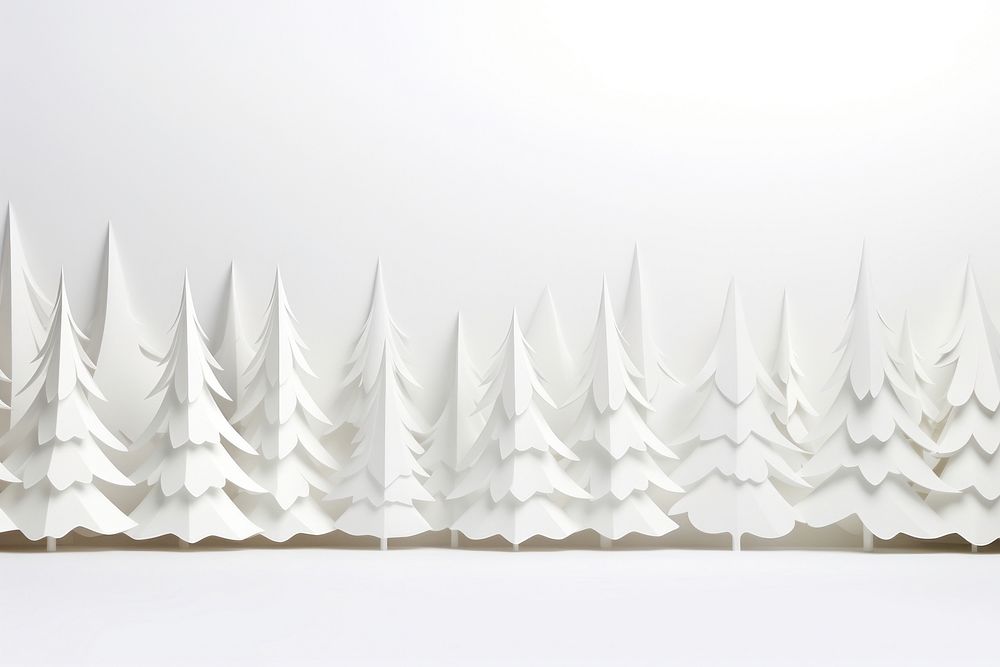 White paper Christmas trees 3d christmas art christmas tree. AI generated Image by rawpixel.