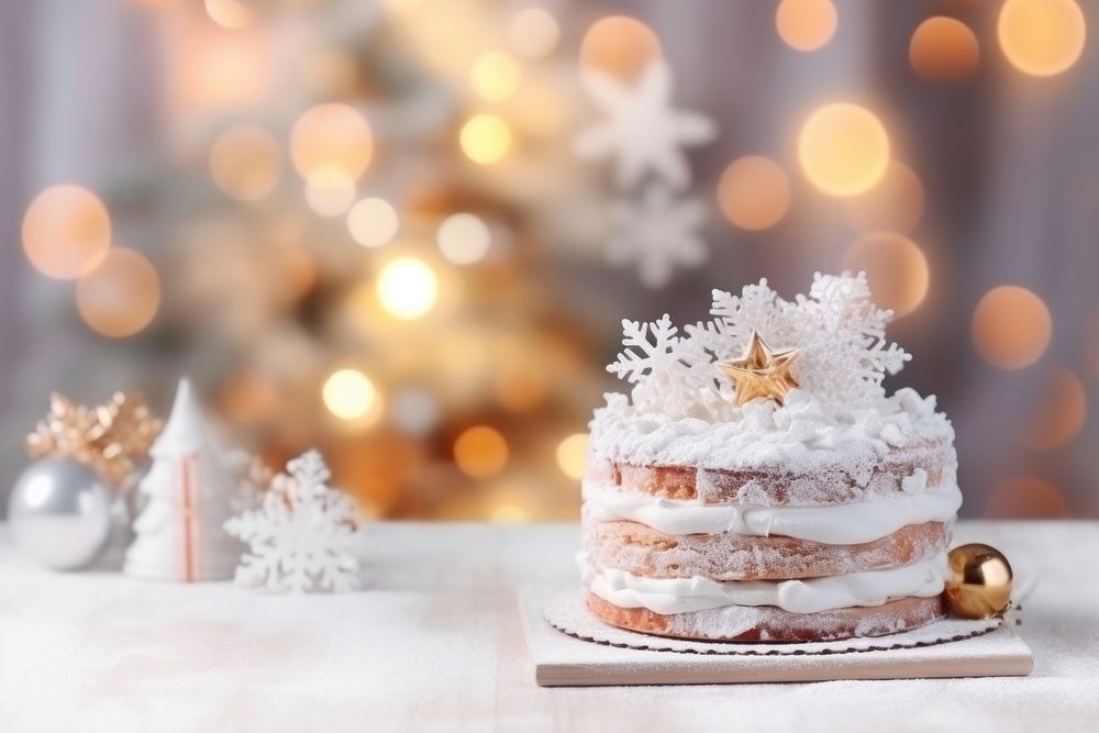 Cake food christmas dessert. AI generated Image by rawpixel.