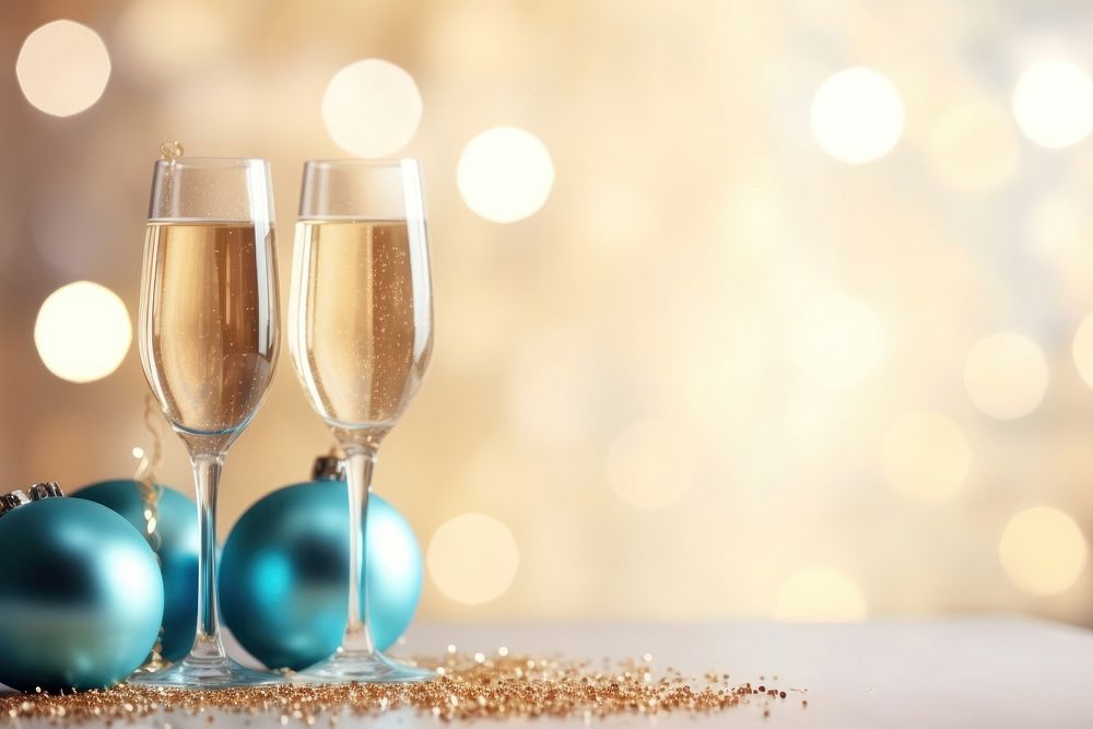 Christmas glass drink blue. AI generated Image by rawpixel.