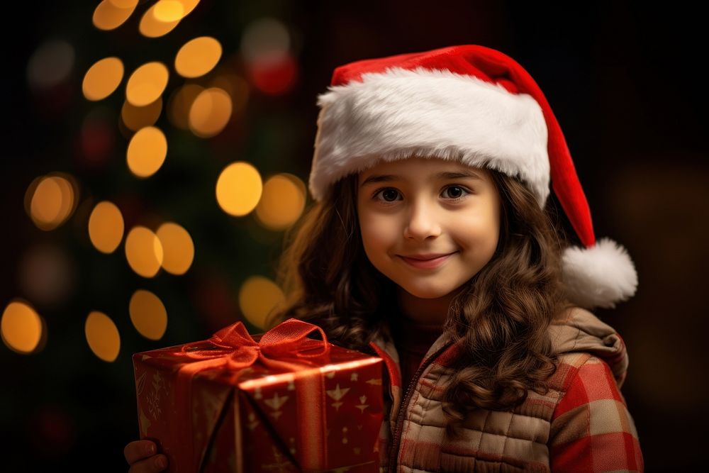 Young girl christmas holding child. AI generated Image by rawpixel.