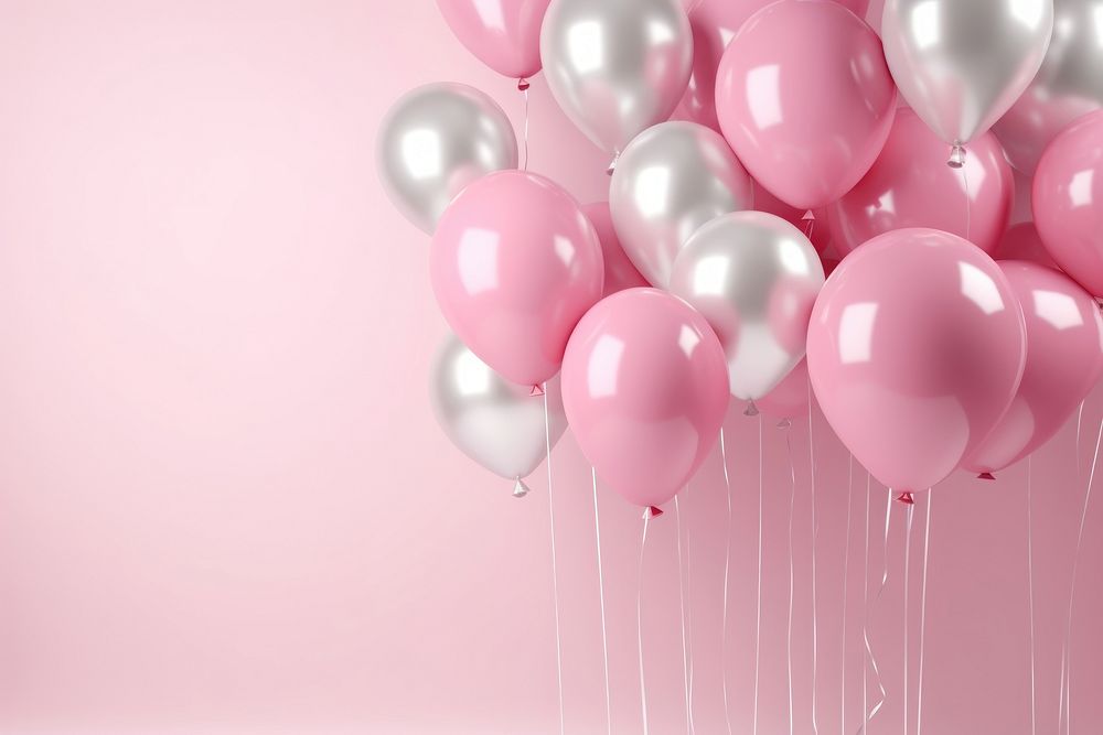 Balloons balloon backgrounds pink. AI generated Image by rawpixel.