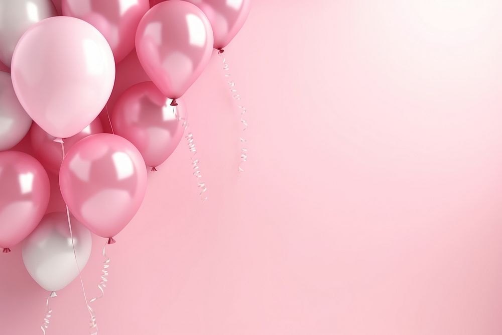 Balloons balloon backgrounds pink. AI generated Image by rawpixel.