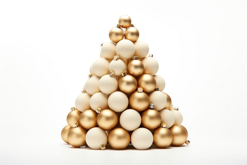 Christmas balls christmas white tree. AI generated Image by rawpixel.