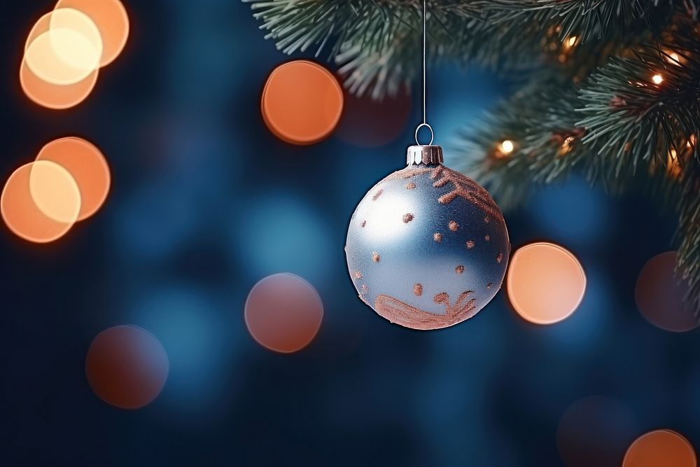 Christmas tree decoration christmas blue christmas tree. AI generated Image by rawpixel.