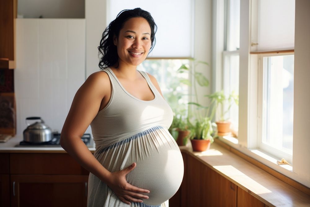 Micronesian pregnant mother adult anticipation beginnings. AI generated Image by rawpixel.