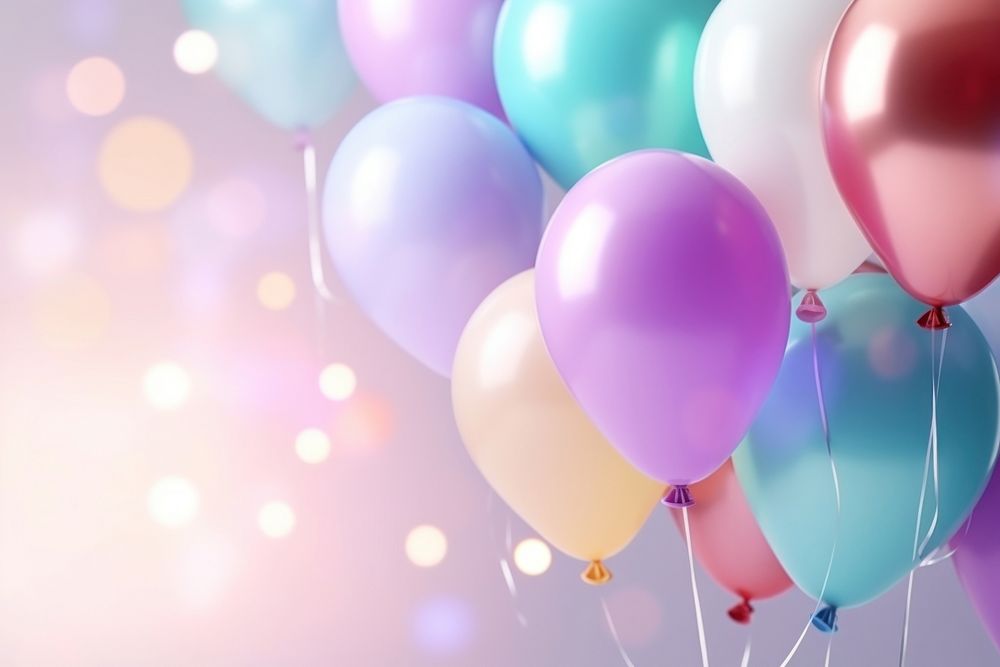 Colorful Balloons party balloon backgrounds vibrant color. AI generated Image by rawpixel.