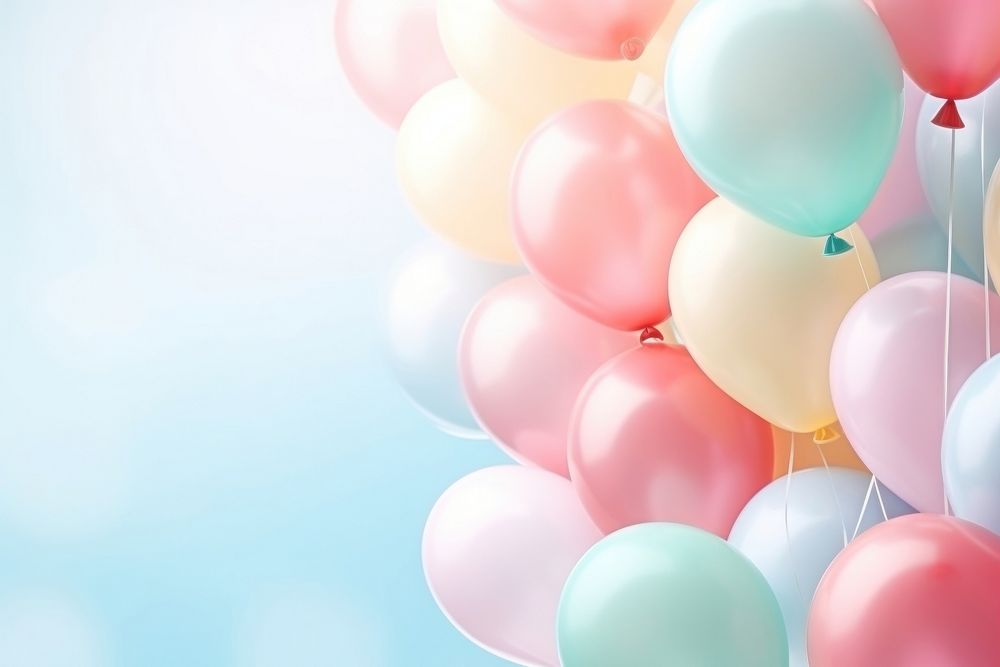 Colorful Balloons party balloon backgrounds anniversary. AI generated Image by rawpixel.