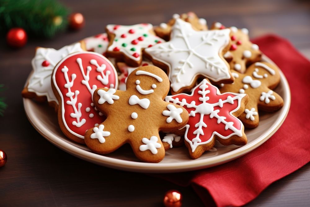 Cookie gingerbread christmas dessert. AI generated Image by rawpixel.