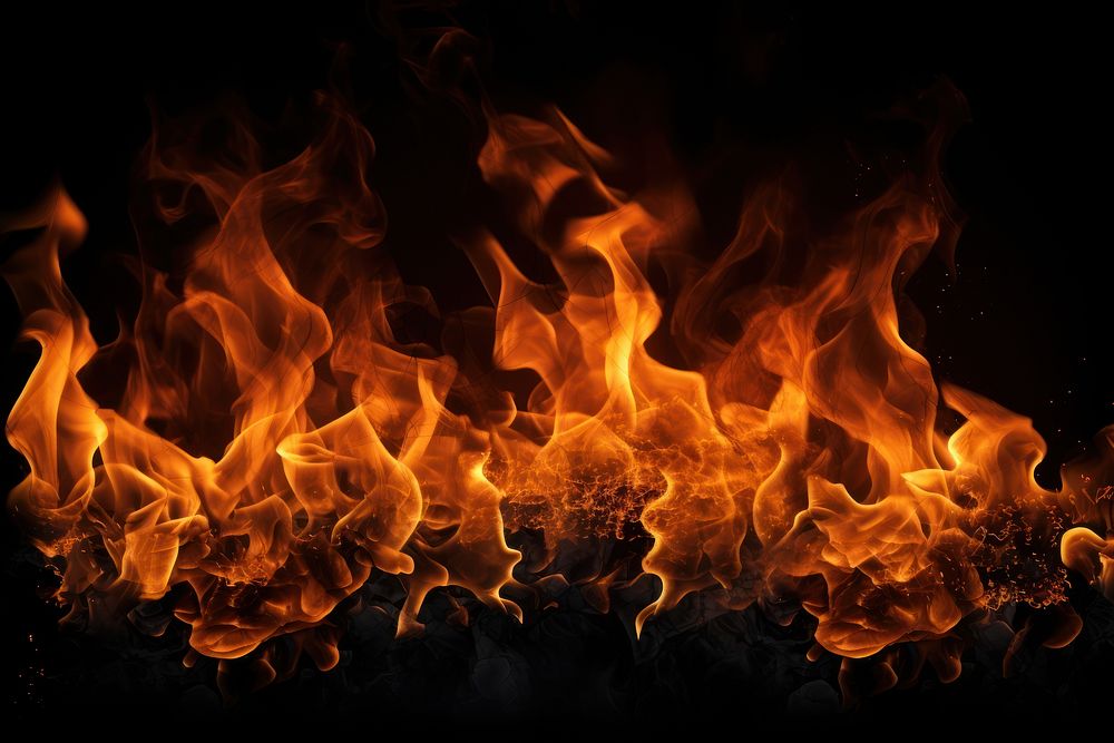 Fire engulfs flames fire backgrounds bonfire. AI generated Image by rawpixel.