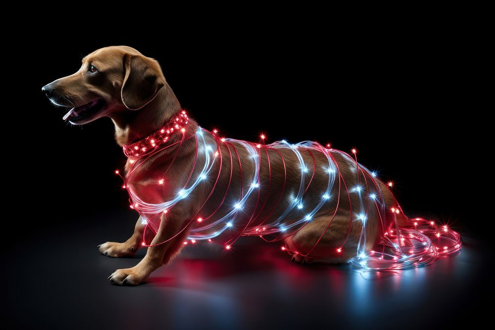 Fuffy dog christmas animal mammal. AI generated Image by rawpixel.