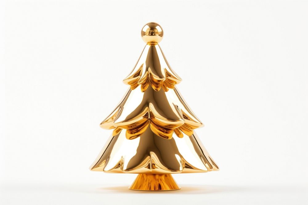 Gold Glass Christmas tree christmas gold christmas tree. AI generated Image by rawpixel.