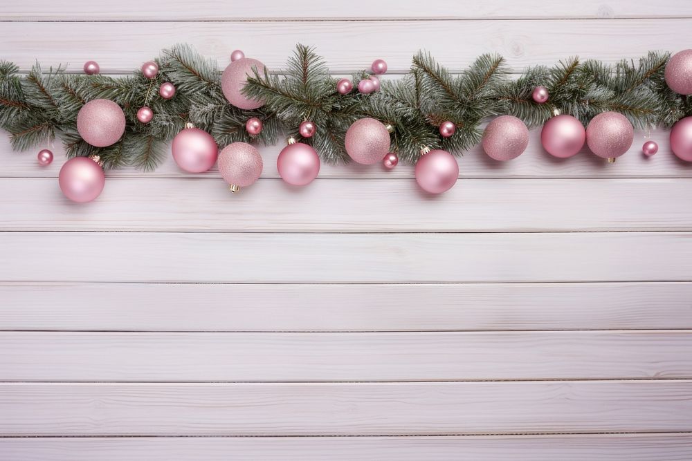 Pink border christmas fir branches backgrounds celebration decoration. AI generated Image by rawpixel.