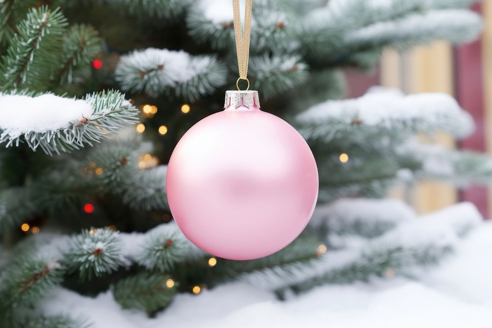 Pink christmas fir branches plant tree anticipation. AI generated Image by rawpixel.