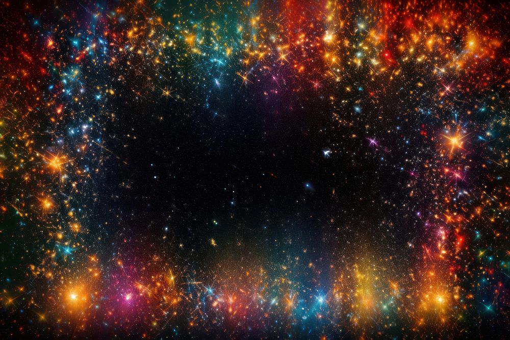Christmas lights space astronomy universe. AI generated Image by rawpixel.