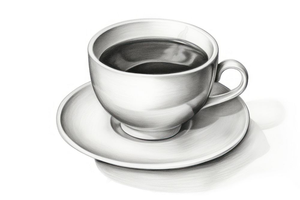  Coffee cup saucer drink. AI generated Image by rawpixel.