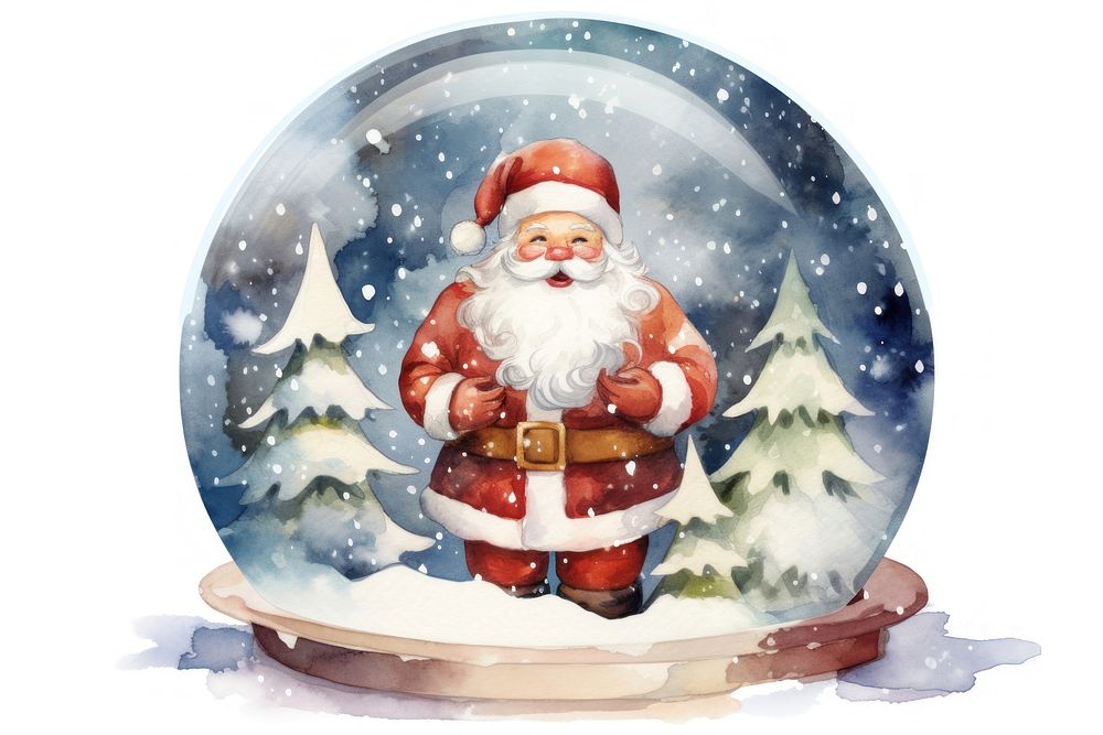 Snow globe christmas santa claus | Free Photo Illustration - rawpixel