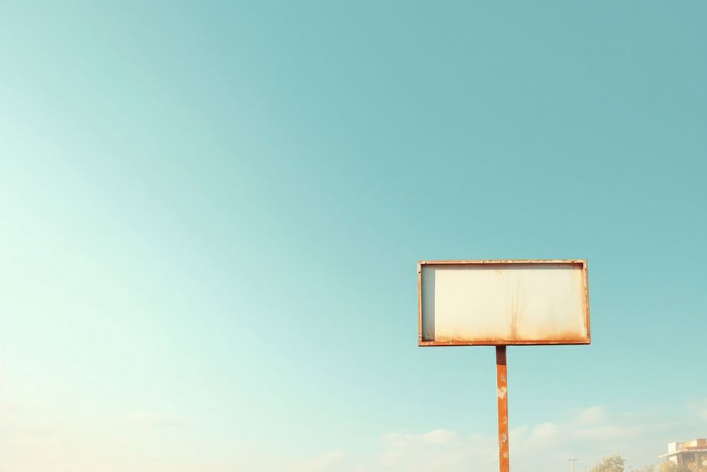 Vintage sign backgrounds outdoors sky. AI generated Image by rawpixel.