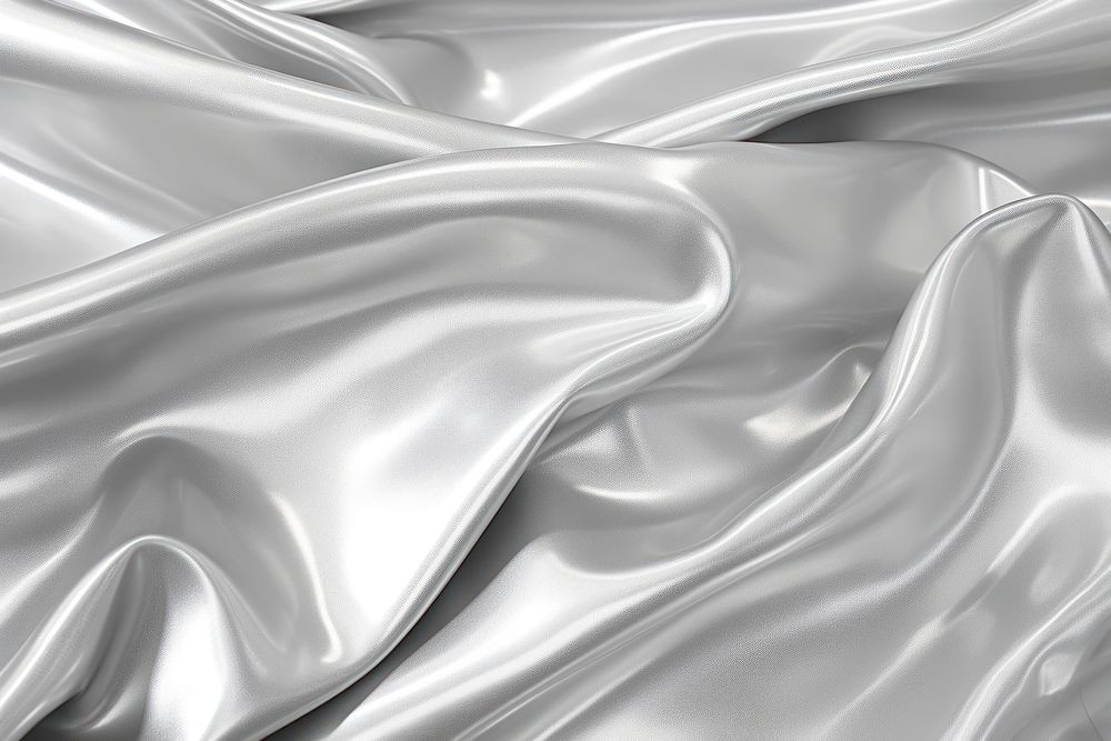 Silver crumpled flowing shiny. AI generated Image by rawpixel.