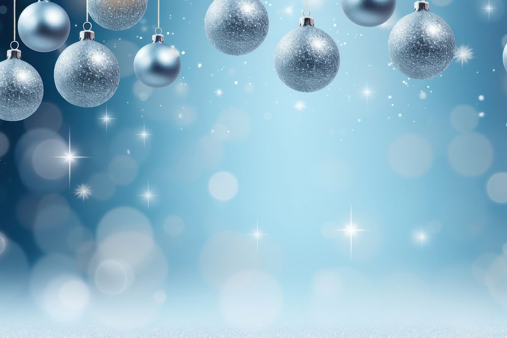 Backgrounds christmas sphere blue. AI generated Image by rawpixel.