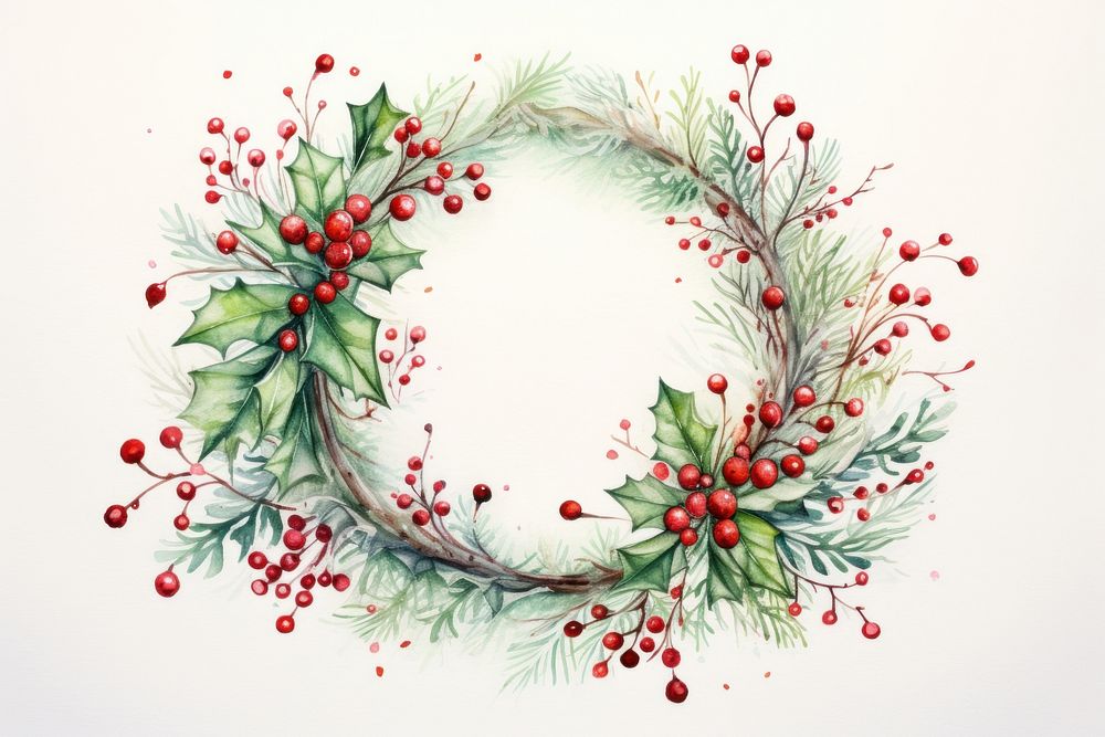 Christmas Wreath wreath pattern celebration. AI generated Image by rawpixel.