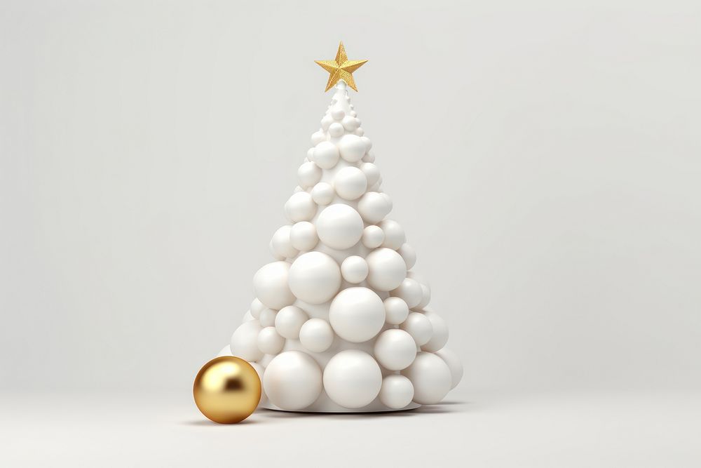 Christmas decoration christmas white tree. AI generated Image by rawpixel.