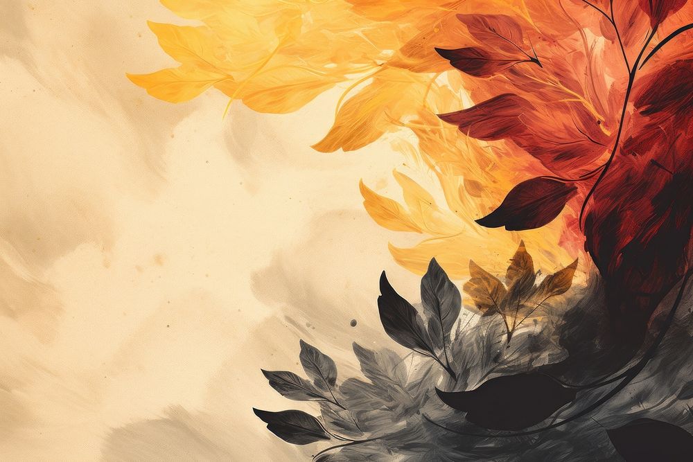 Autumn leaves backgrounds abstract painting. AI generated Image by rawpixel.