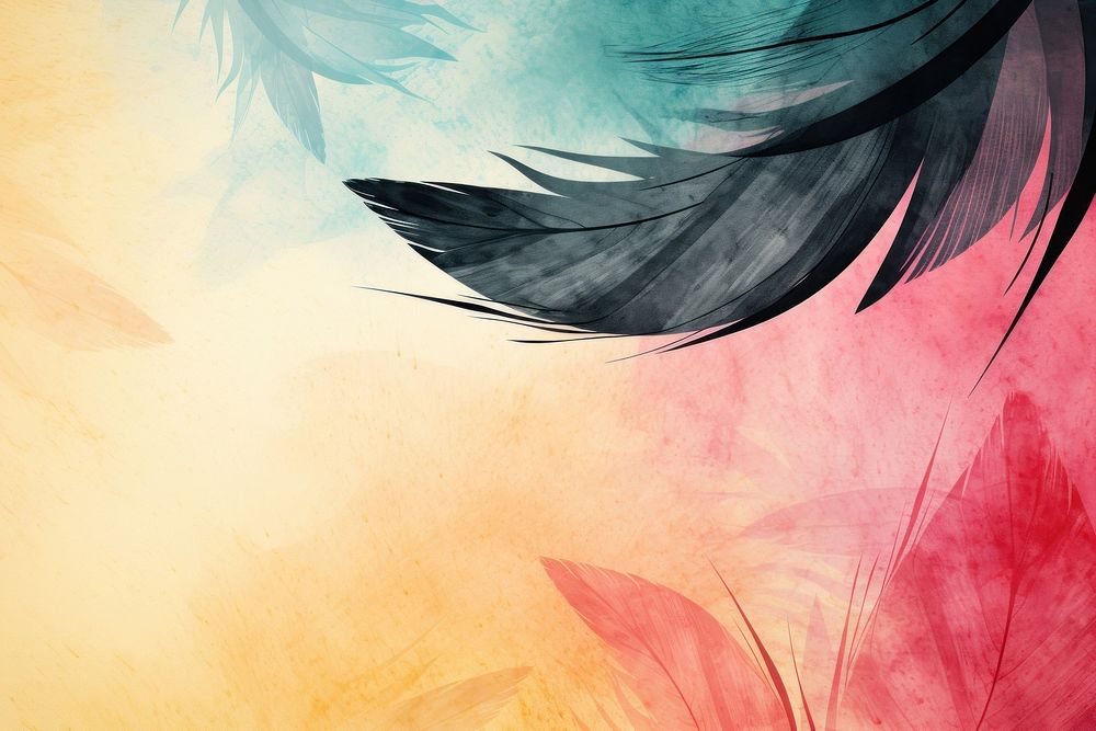 Feathers backgrounds abstract painting. AI generated Image by rawpixel.