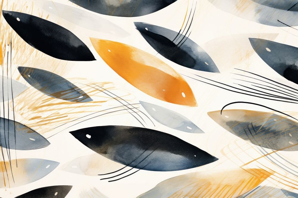 Fishs backgrounds line art. AI generated Image by rawpixel.