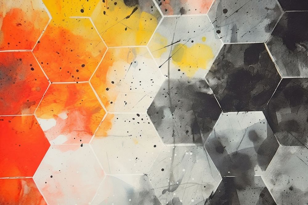 Hexagons backgrounds abstract textured. AI generated Image by rawpixel.