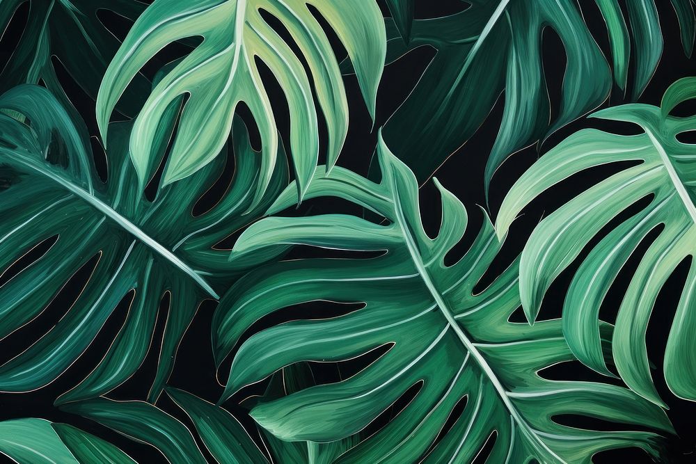 Monstera leaves backgrounds outdoors nature. AI generated Image by rawpixel.
