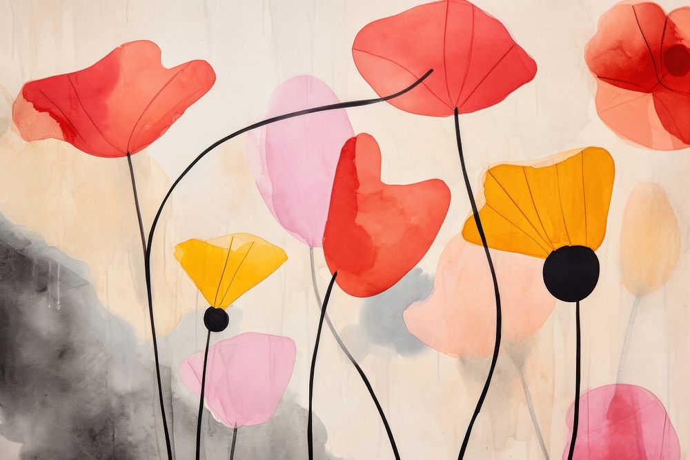 Spring flowers backgrounds abstract painting