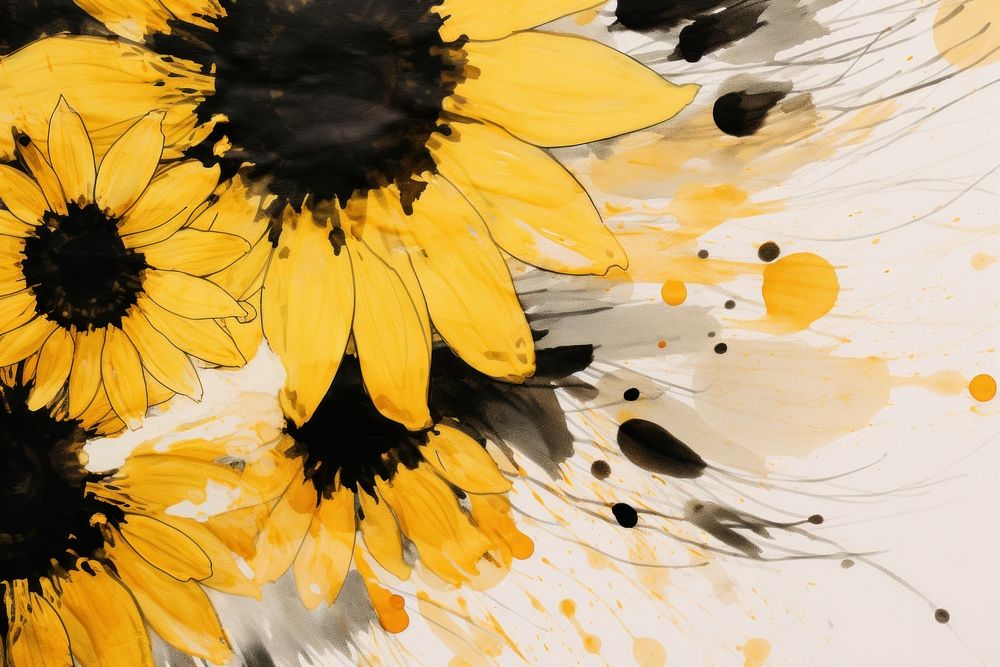 Sunflowers backgrounds abstract textured