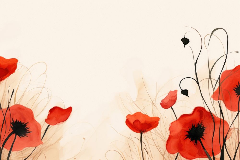 Poppy flowers backgrounds petal plant. AI generated Image by rawpixel.