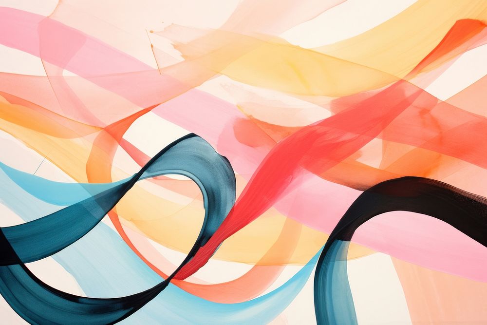 Ribbons backgrounds abstract painting. AI generated Image by rawpixel.