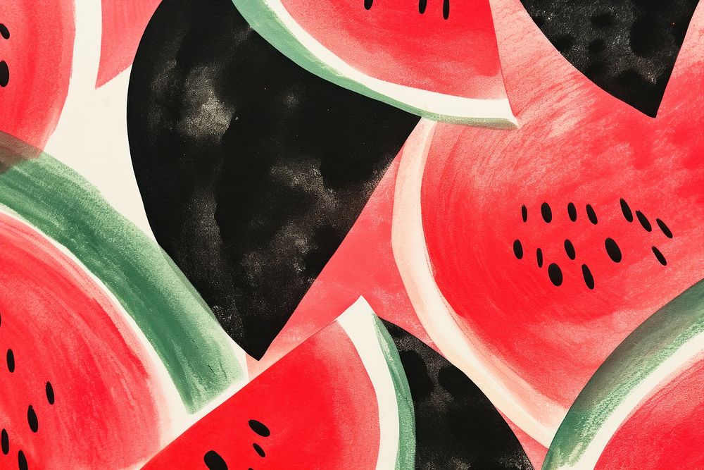 Watermelon slices backgrounds fruit plant. AI generated Image by rawpixel.