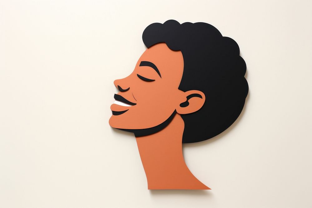 Happy black woman portrait art representation. AI generated Image by rawpixel.