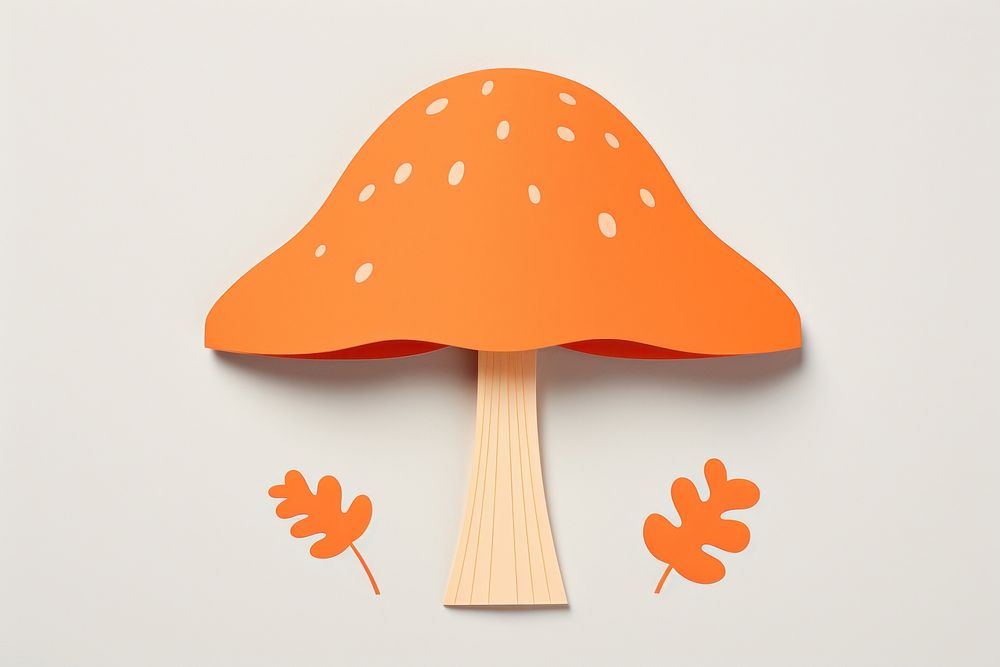 Orange mushroom fungus plant toadstool. AI generated Image by rawpixel.