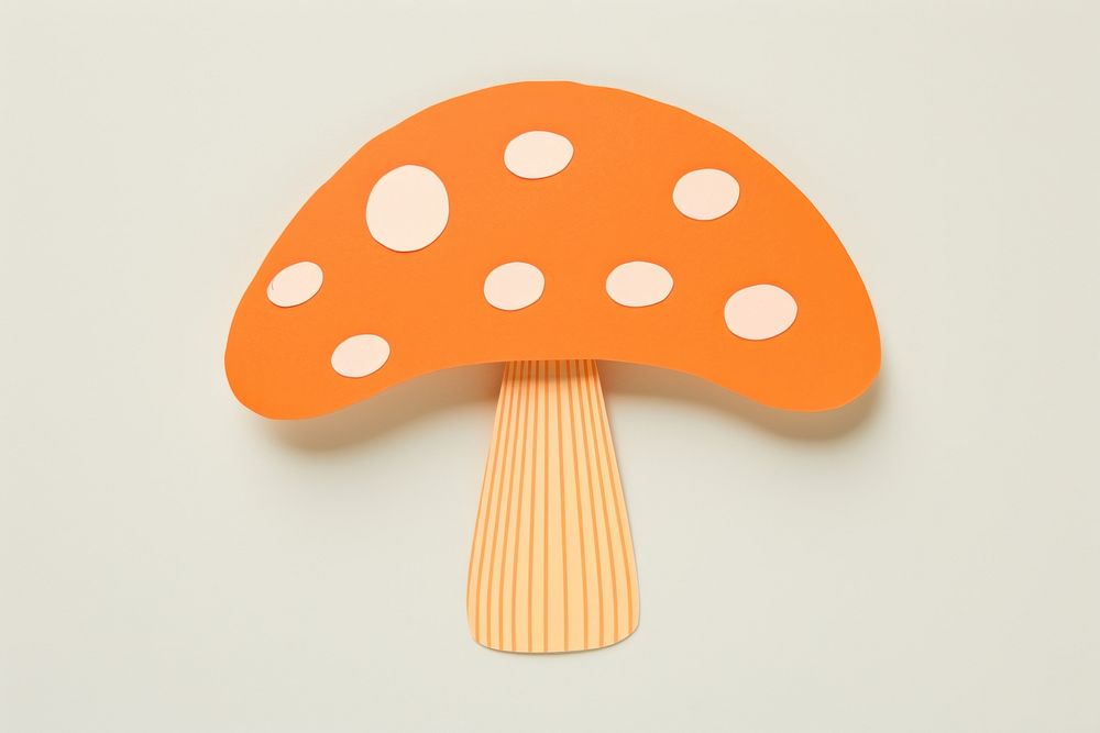 Orange mushroom pattern fungus agaric. AI generated Image by rawpixel.