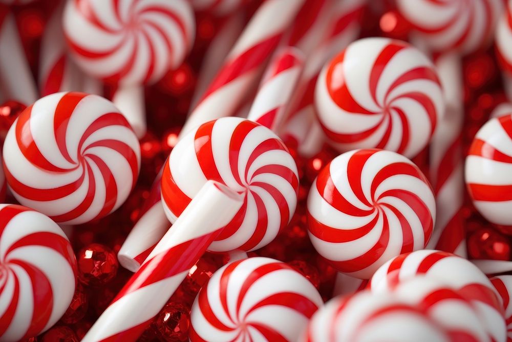 Christmas sugar canes confectionery lollipop candy. AI generated Image by rawpixel.