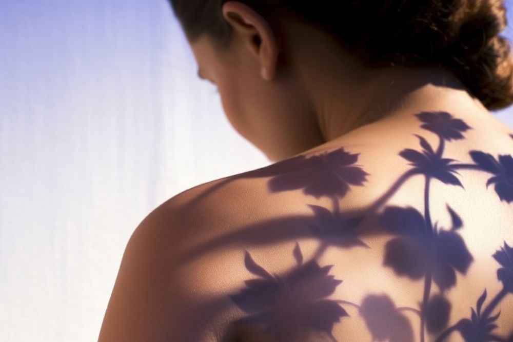 Tattoo shadow human back. AI generated Image by rawpixel.