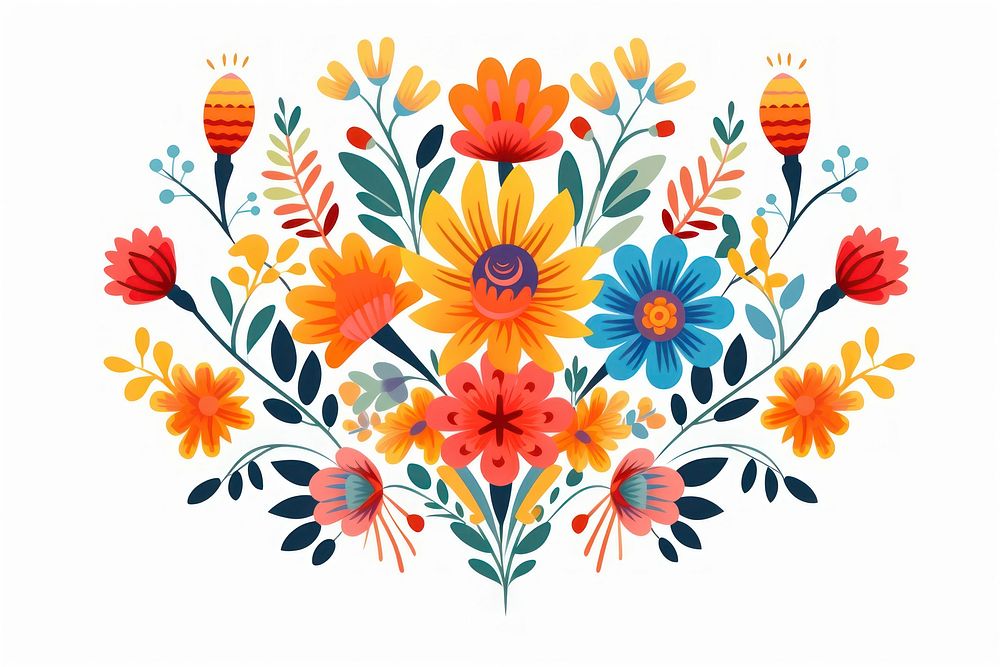 Flower bouquet graphics pattern plant. AI generated Image by rawpixel.