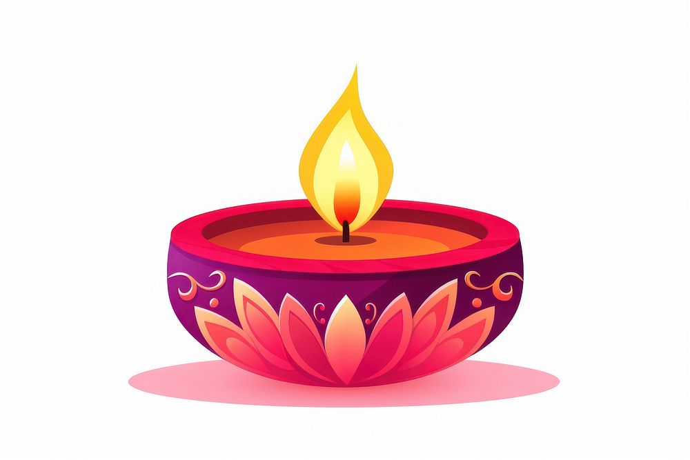 Diwali candle fire illuminated celebration. AI generated Image by rawpixel.