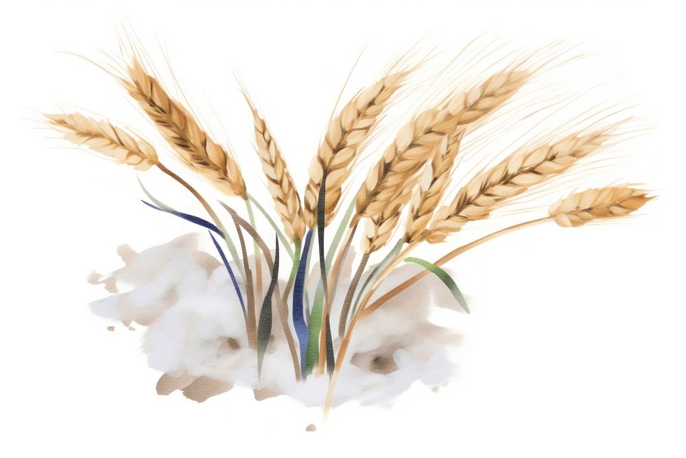Wheat food white background agriculture. AI generated Image by rawpixel.