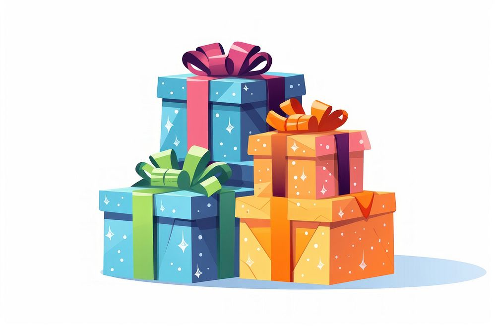 Gift Heap gift cartoon celebration. AI generated Image by rawpixel.