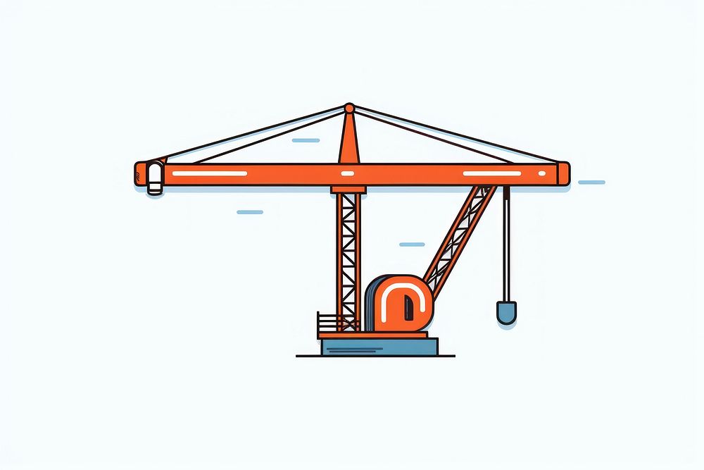 Crane architecture construction machinery. AI generated Image by rawpixel.