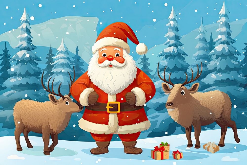 Santa Claus christmas winter outdoors. AI generated Image by rawpixel.