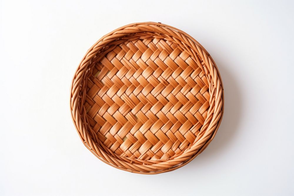 Woven handbag basket woven white background. AI generated Image by rawpixel.