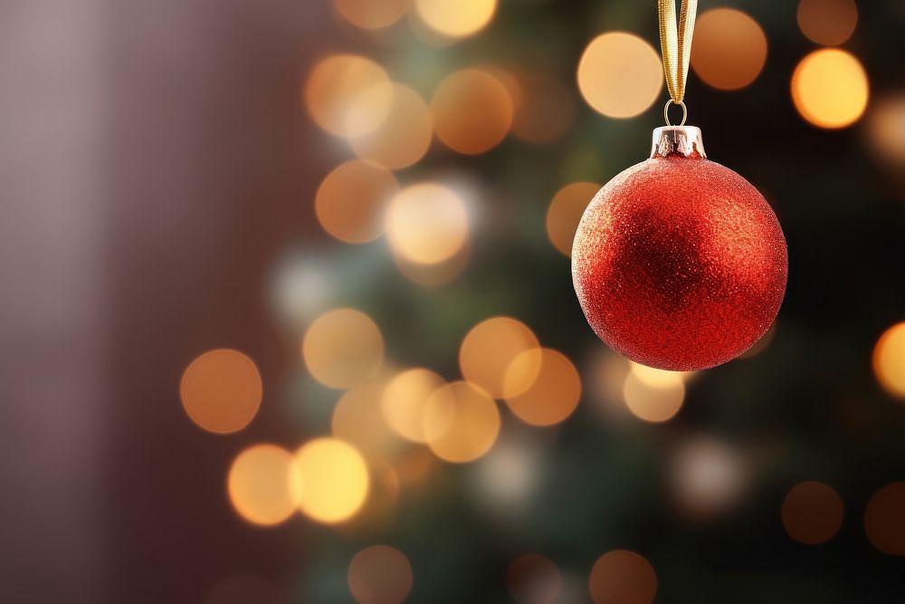 Christmas ornament defocused lighting. AI generated Image by rawpixel.