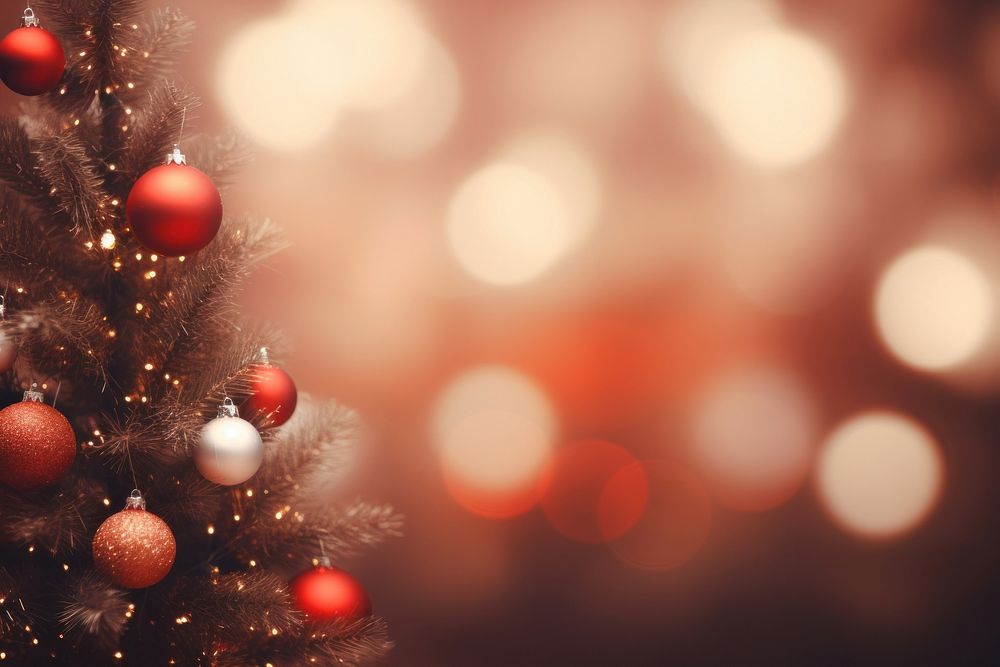 Christmas backgrounds defocused tree. AI generated Image by rawpixel.